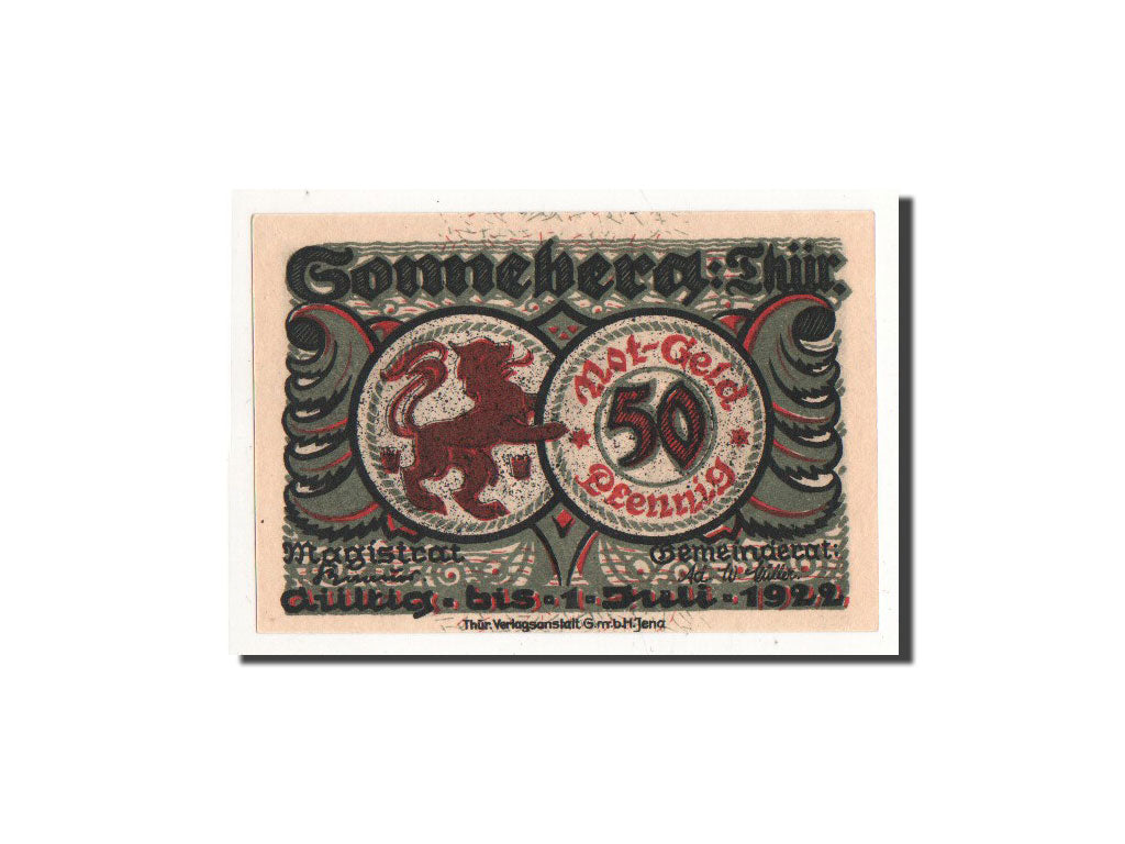 Banknote, Germany, Sonneberg, 50 Pfennig, personnage 3, O.D, Undated