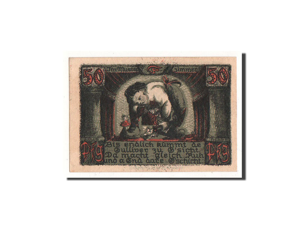 Banknote, Germany, Sonneberg, 50 Pfennig, personnage 4, O.D, Undated