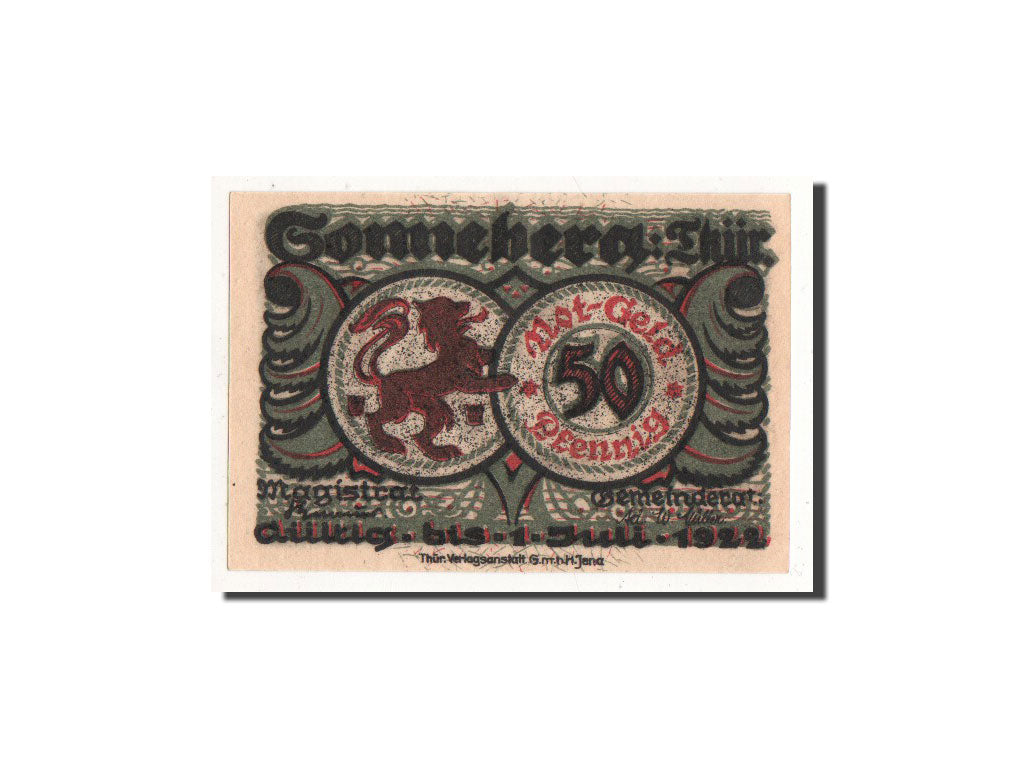 Banknote, Germany, Sonneberg, 50 Pfennig, personnage 5, O.D, Undated