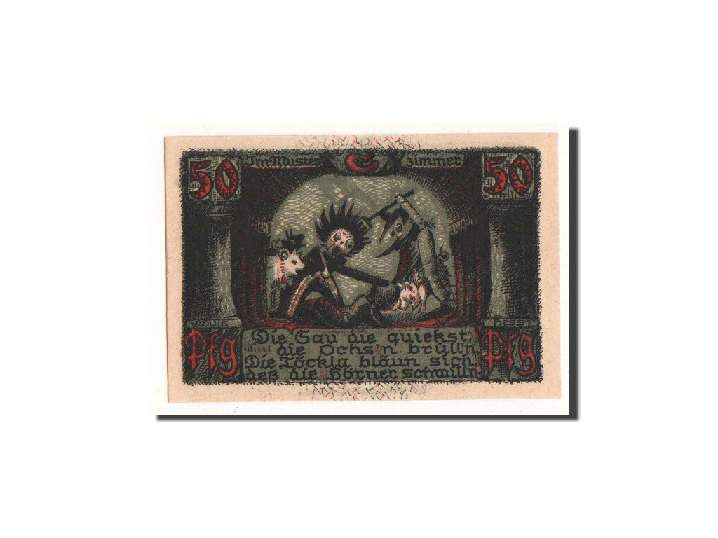 Banknote, Germany, Sonneberg, 50 Pfennig, personnage 5, O.D, Undated