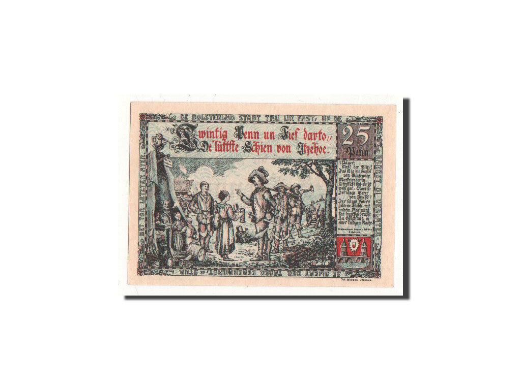 Banknote, Germany, Izehoe, 25 Pfennig, personnage, 1920, 1920-08-02, UNC(65-70)