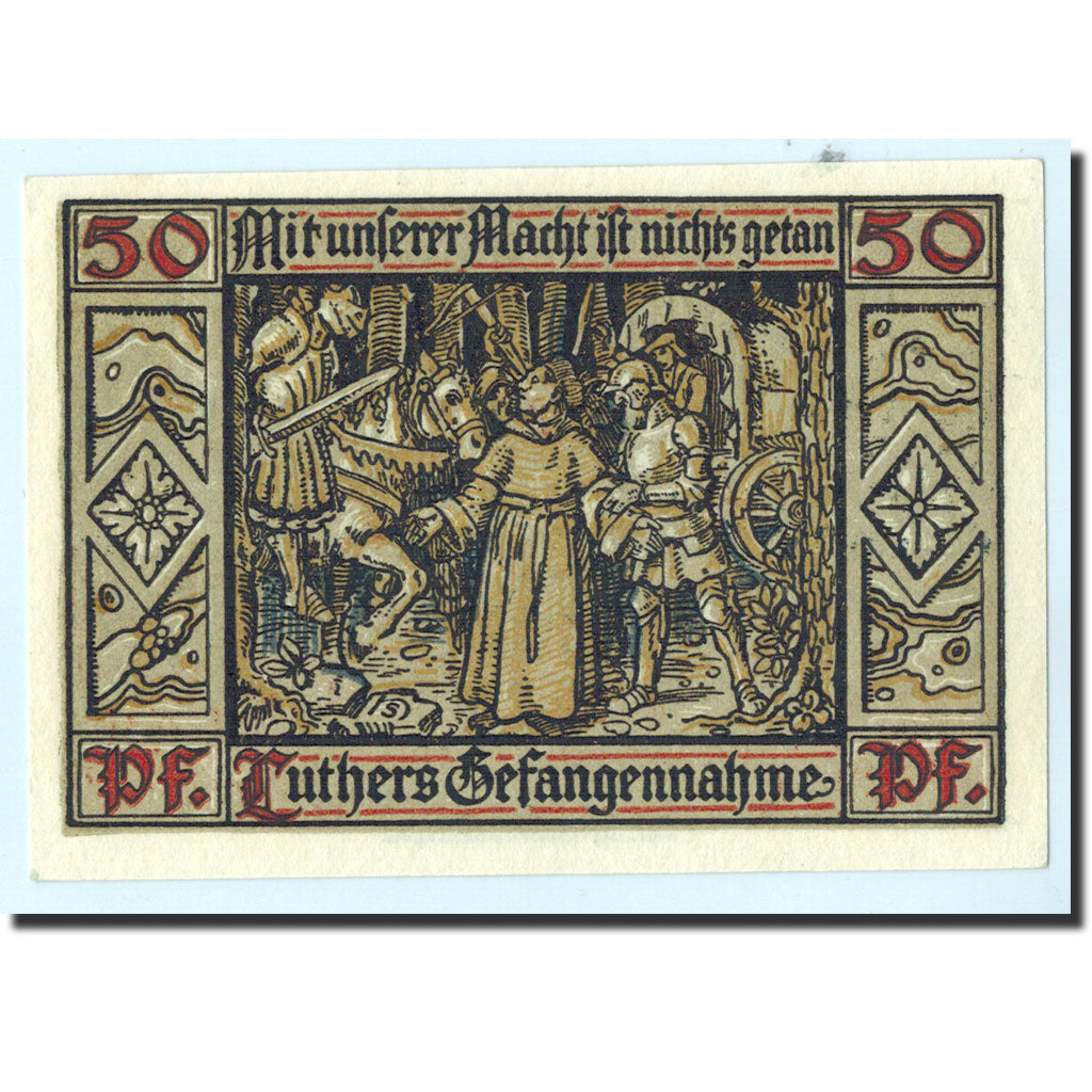 Banknote, Germany, Eisenach Stadt, 50 Pfennig, personnage, 1921, Undated