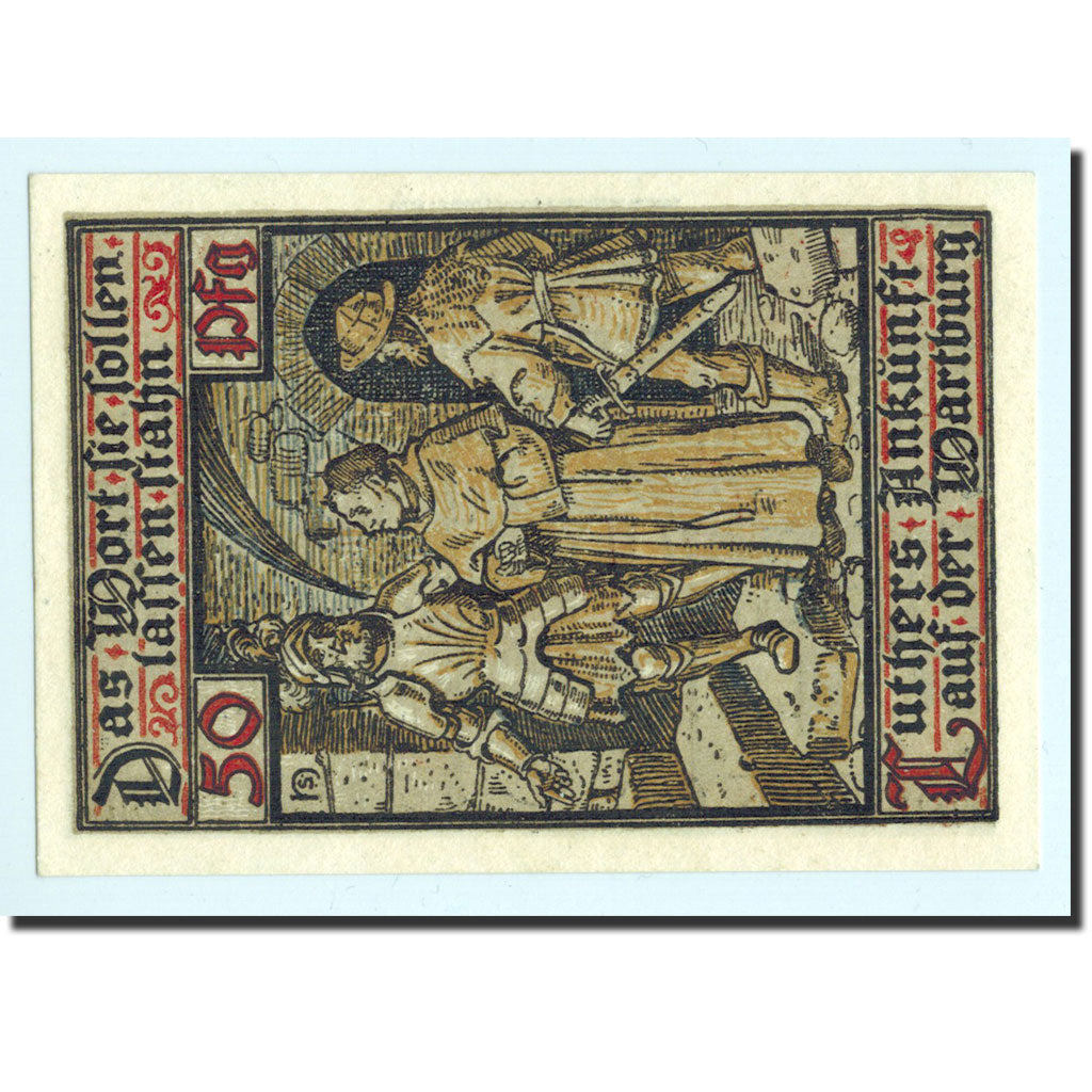 Banknote, Germany, Eisenach Stadt, 50 Pfennig, personnage 3, 1921, Undated