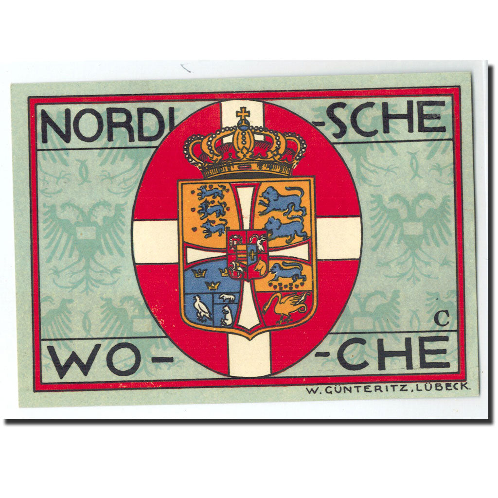 Banknote, Germany, Lübeck, 50 Pfennig, ecusson 2, 1921, 1921-01-01, UNC(65-70)