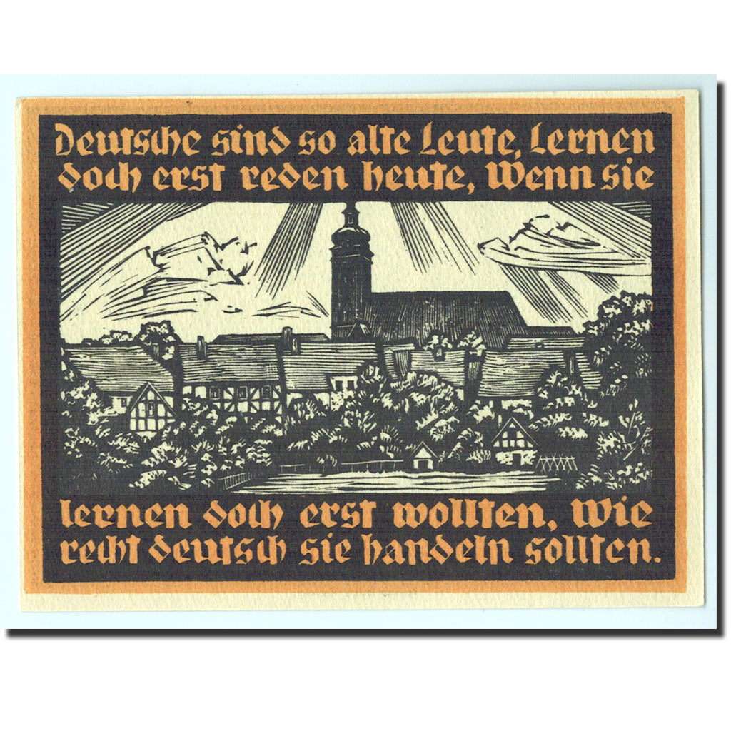 Geldschein, Deutschland, Genthin, 5 Mark, Monument, 1921, 1921-07-01, UNZ