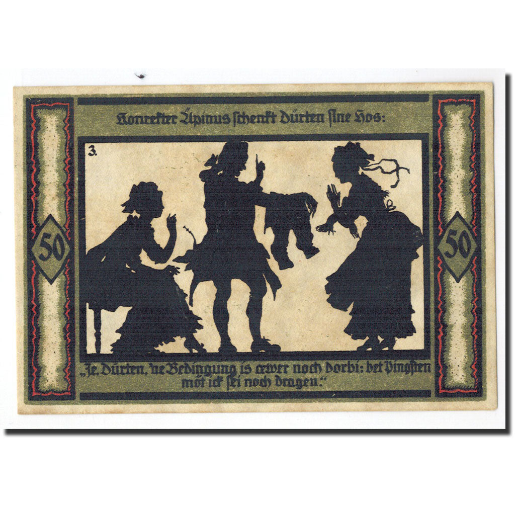 Banknote, Germany, Neustrelitz Stadt, 50 Pfennig, personnage 2, 1921