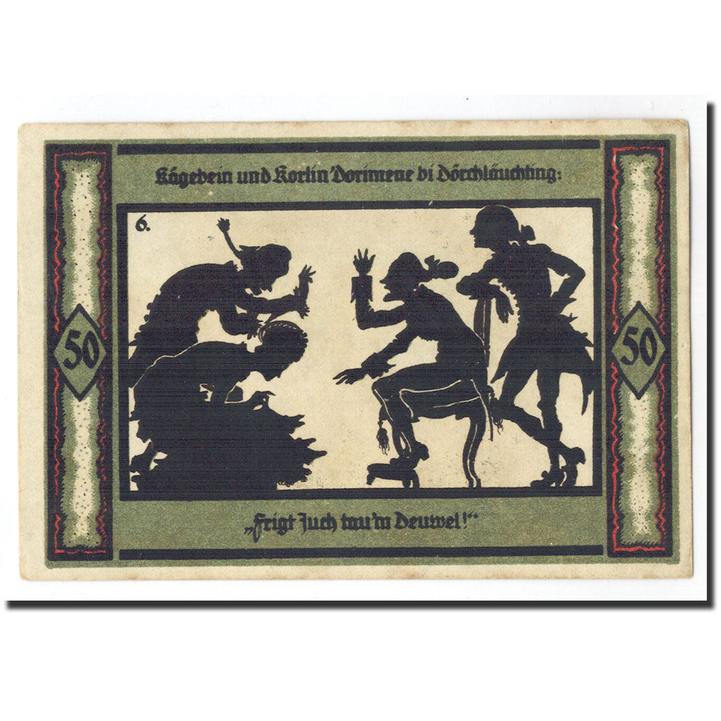 Geldschein, Deutschland, Neustrelitz Stadt, 50 Pfennig, personnage 5, 1921