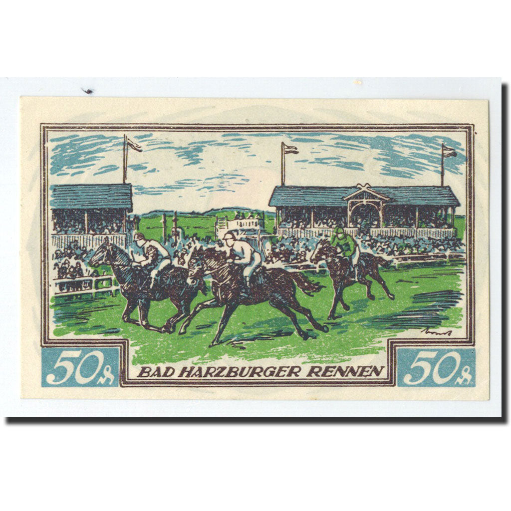 Banknot, Niemcy, Braunschweig, 50 Pfennig, course hippique, 1921, 1921-05-01
