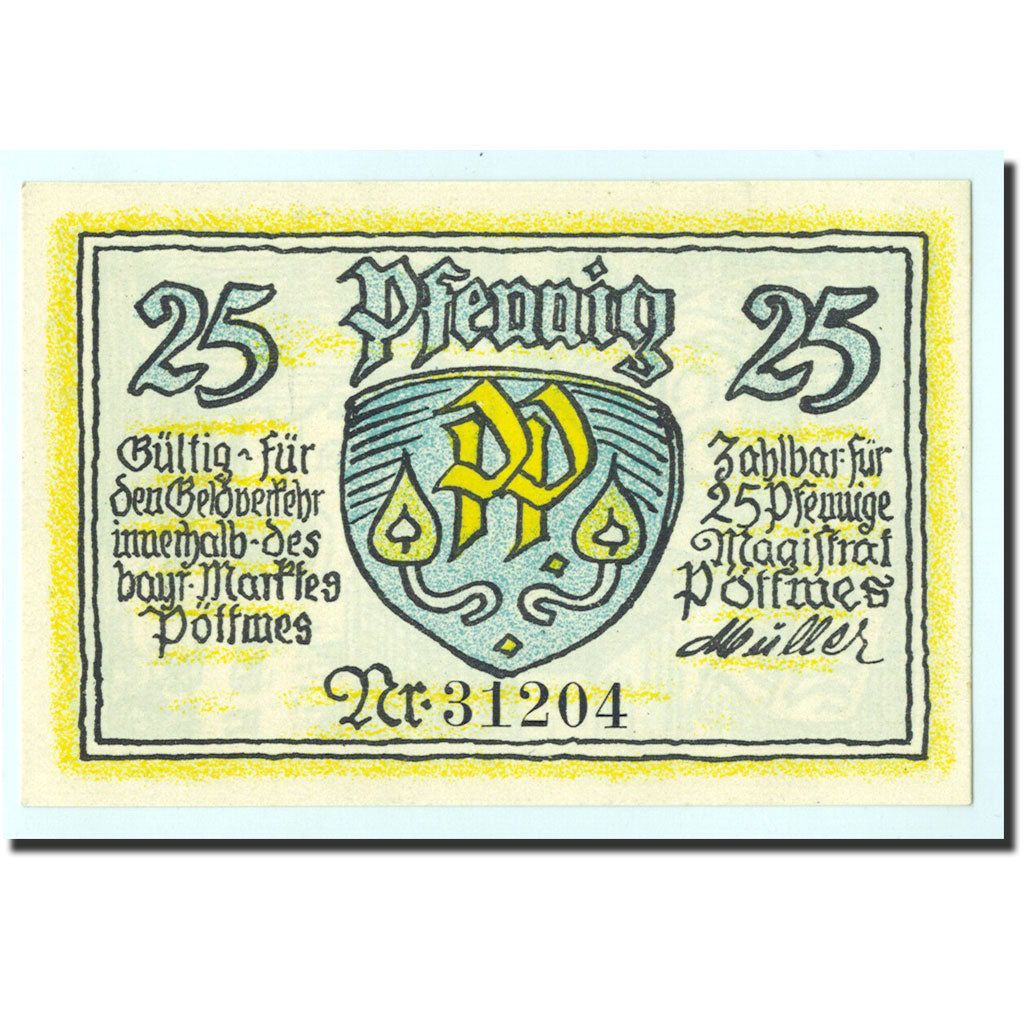 Banknote, Germany, Pöttmes, 25 Pfennig, Maison, O.D, Undated, UNC(65-70)
