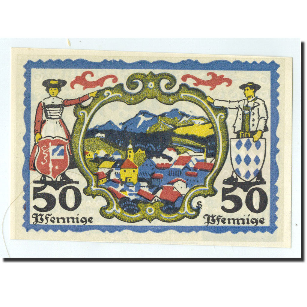 Banknote, Germany, Miesbach, 50 Pfennig, paysage, 1920, 1920-12-29, UNC(65-70)