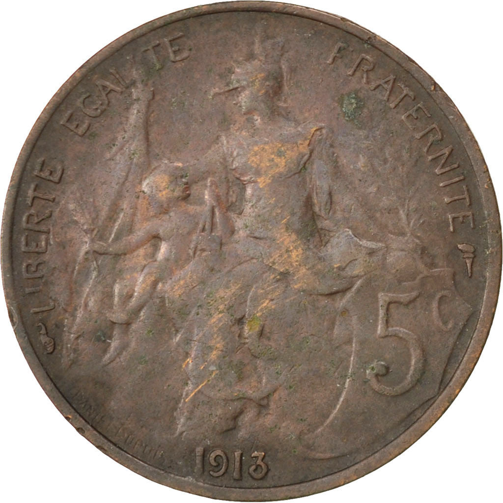 Coin, France, Dupuis, 5 Centimes, 1913, Paris, VF(30-35), Bronze, KM:842