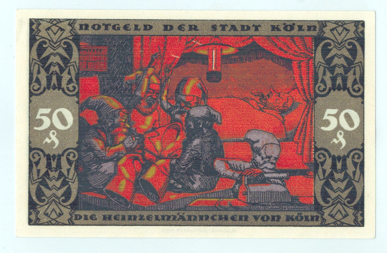 Banknote, Germany, Köln, 50 Pfennig, lutin, 1922, 1922-01-12, UNC(65-70)