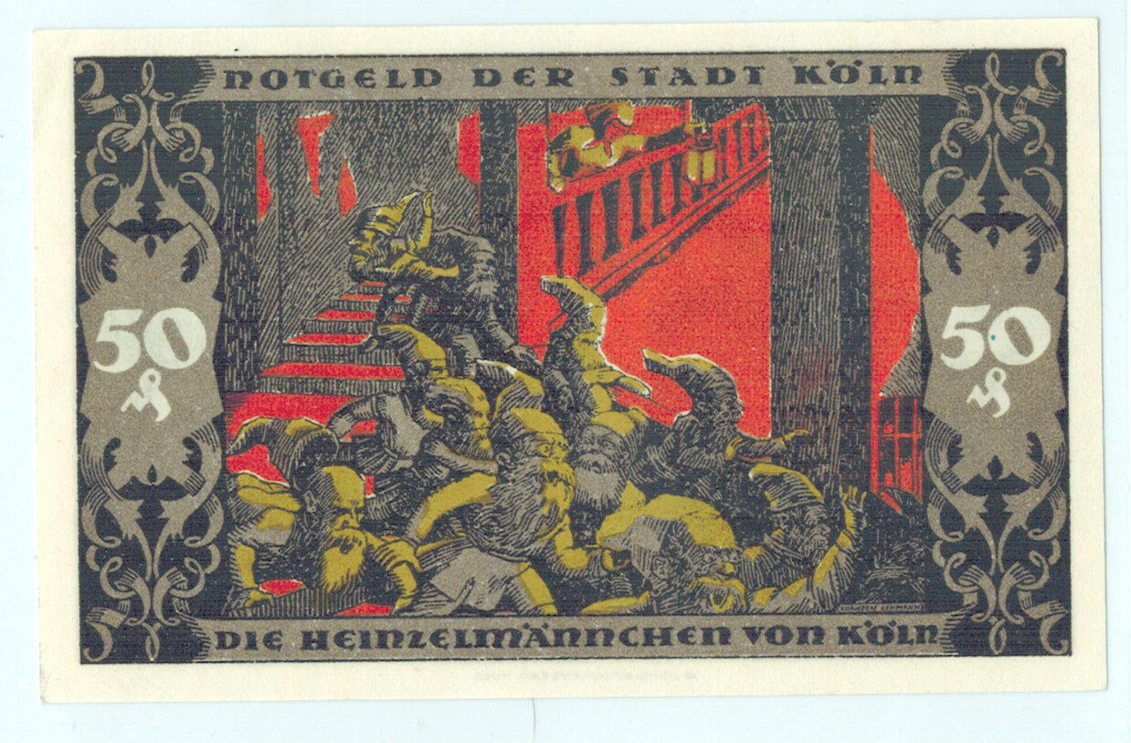 Billete, Alemania, Köln, 50 Pfennig, lutin 2, 1922, 1922-01-12, UNC, Mehl:717.2