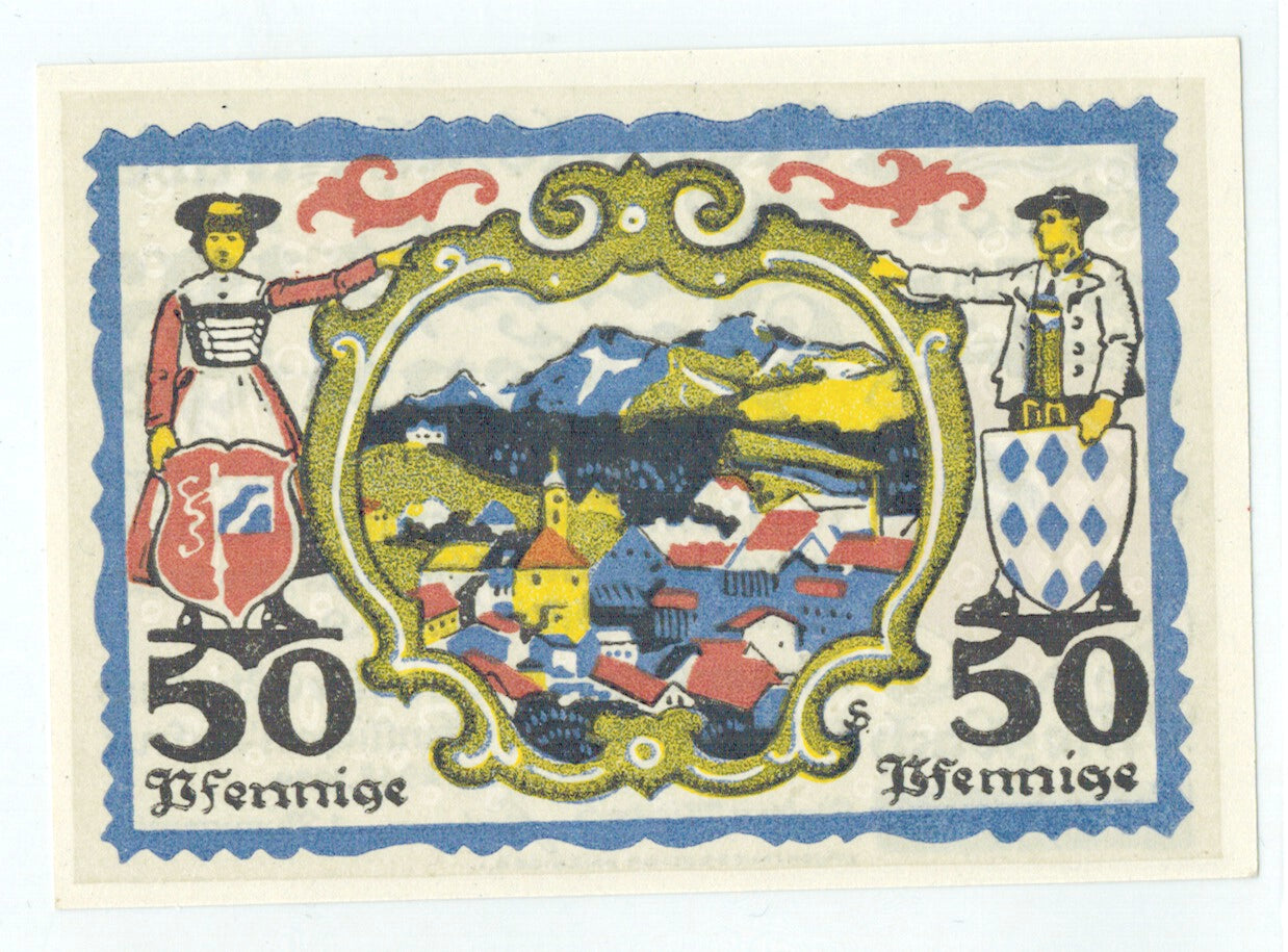 Biljet, Duitsland, Miesbach, 50 Pfennig, paysage, 1920, 1920-12-29, NIEUW