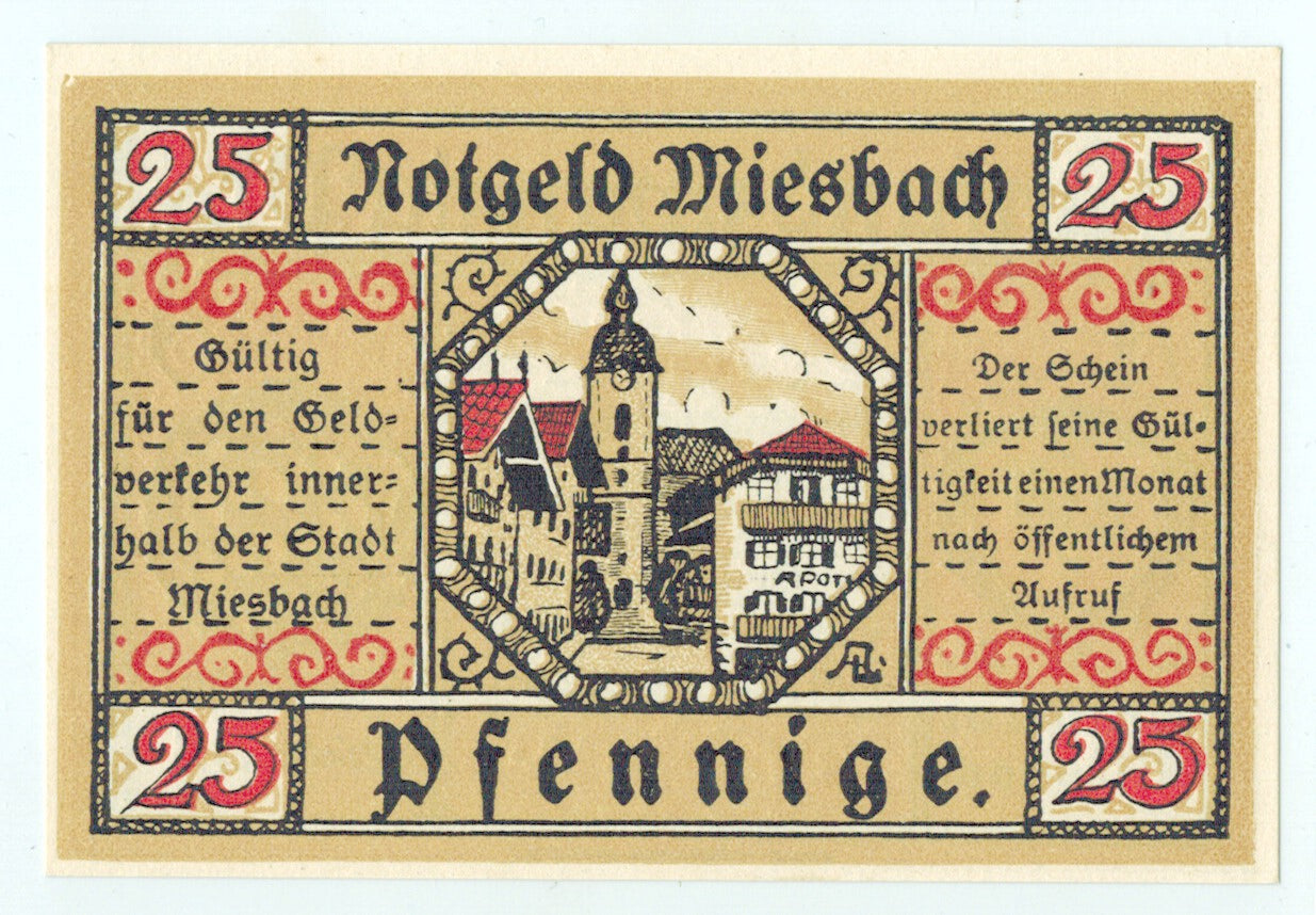 Billet, Allemagne, Miesbach, 25 Pfennig, Ville, 1920, 1920-12-29, NEUF
