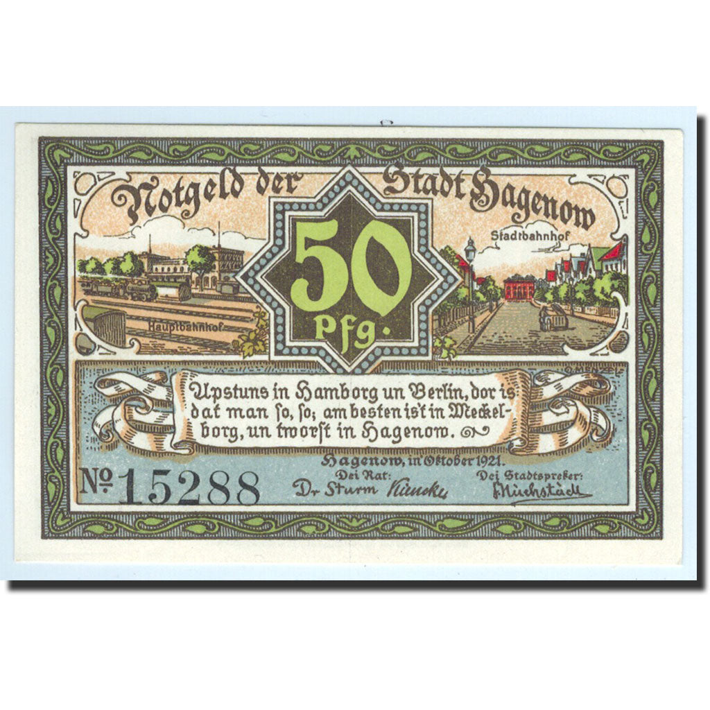 Biljet, Duitsland, Hagenow, 50 Pfennig, Animaux, 1921, Undated, NIEUW