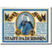 Biljet, Duitsland, Paderborn, 2 Mark, Monument, 1921, 1921-11-10, NIEUW