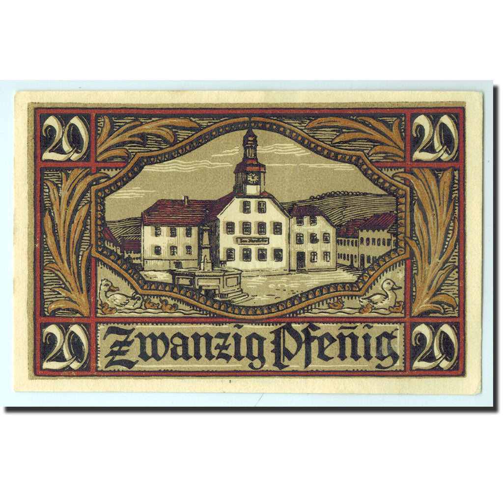 Billet, Allemagne, Remda, 20 Pfennig, Maison, 1921, 1921-07-01, NEUF