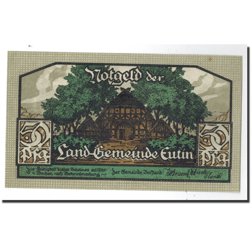 Billet, Allemagne, Eutin Stadt, 50 Pfennig, agriculteur, O.D, Undated, NEUF