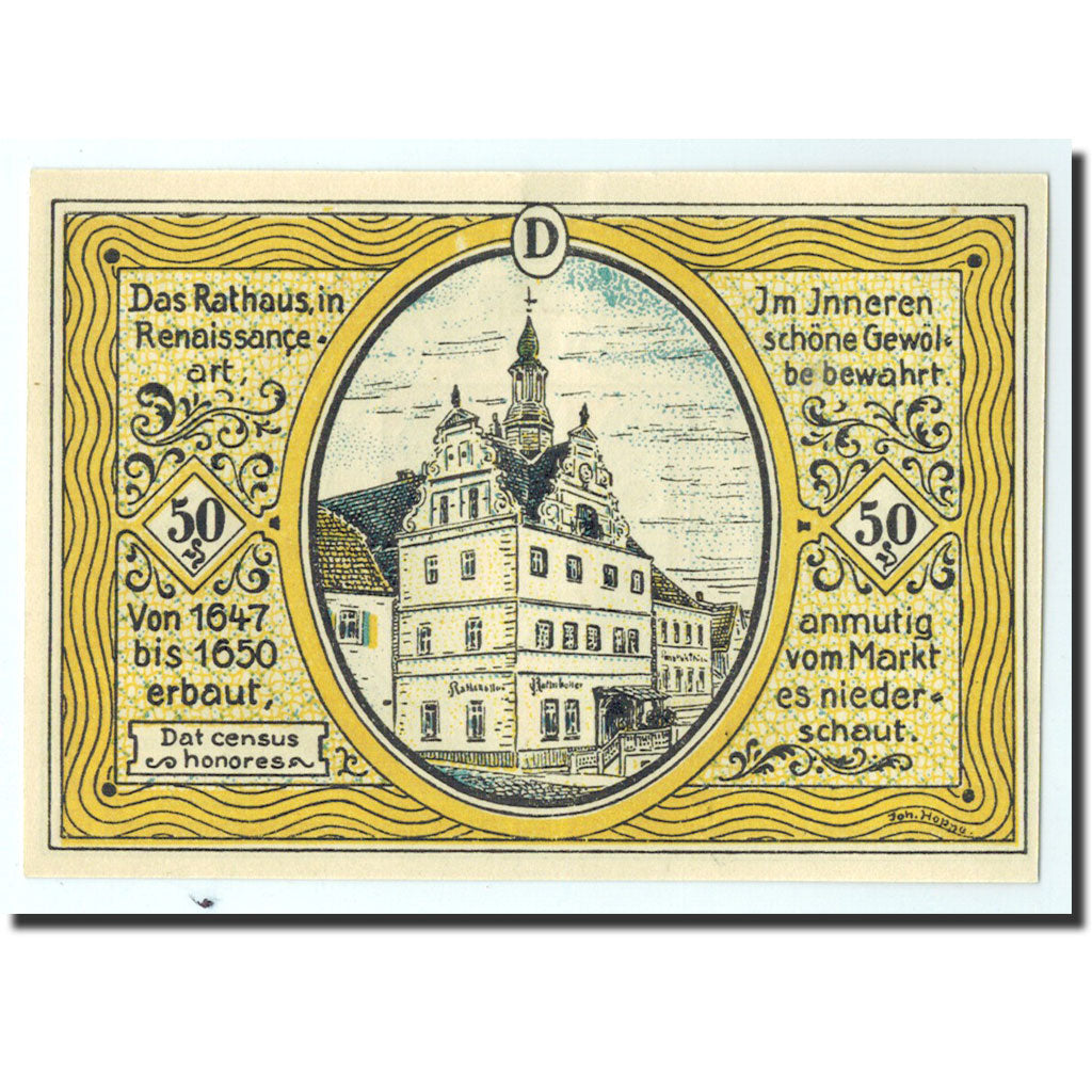 Billet, Allemagne, Colditz Stadt, 50 Pfennig, Maison, 1921, 1921-09-01, NEUF