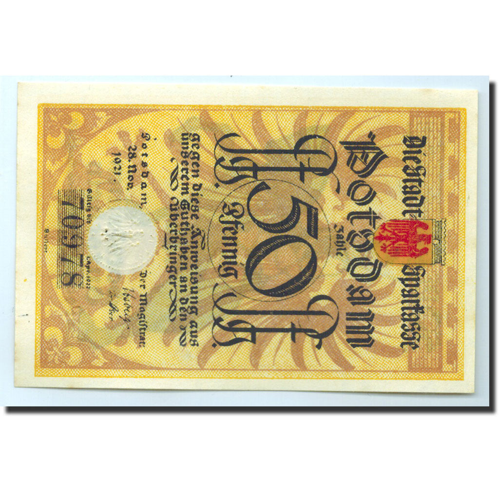 Biljet, Duitsland, Potsdam, 50 Pfennig, cavalier 2, 1921, 1921-11-28, NIEUW