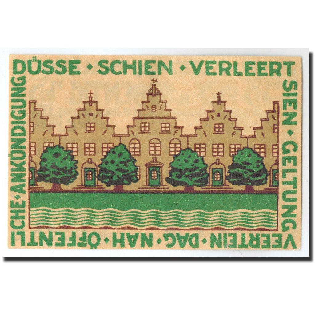 Biljet, Duitsland, Friedrichstadt Stadt, 75 Pfennig, Maison, 1921, 1921-08-27