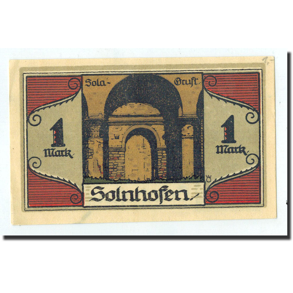 Billet, Allemagne, Solnhofen Gemeinde, 1 Mark, voute, 1921, 1921-07-01, NEUF