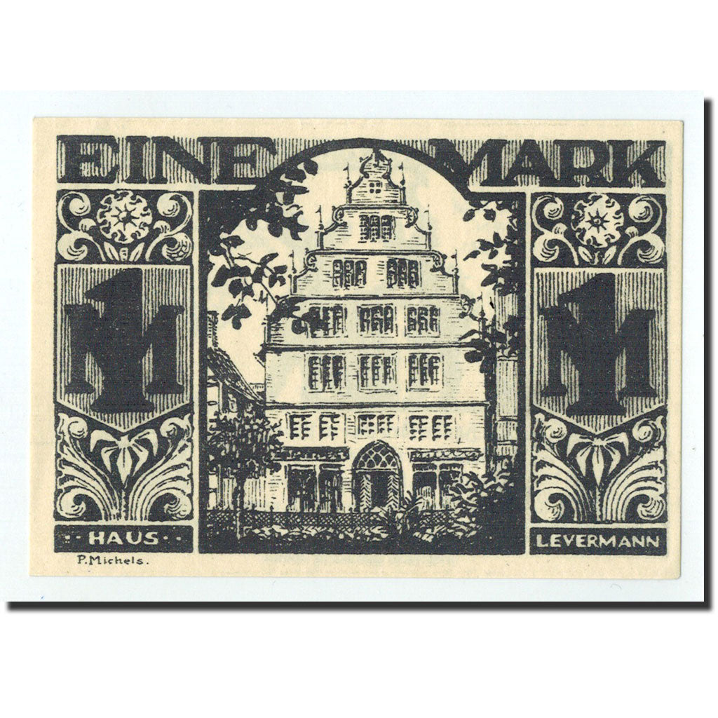Biljet, Duitsland, Paderborn, 1 Mark, Maison, 1921, 1921-11-10, NIEUW