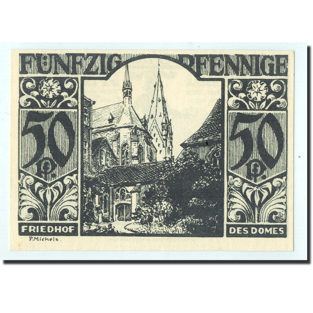 Biljet, Duitsland, Paderborn, 50 Pfennig, Eglise, 1921, 1921-11-10, NIEUW