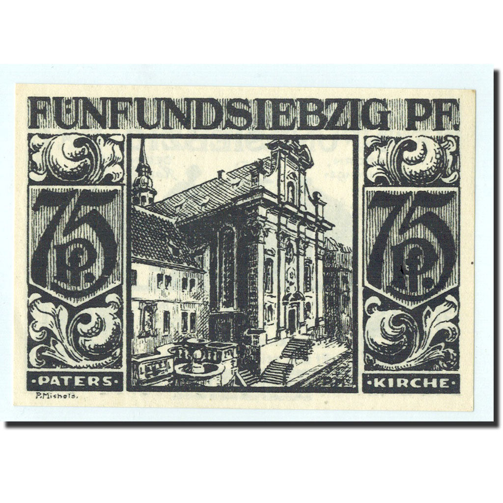 Biljet, Duitsland, Paderborn, 75 Pfennig, personnage 1, 1921, 1921-11-10, NIEUW