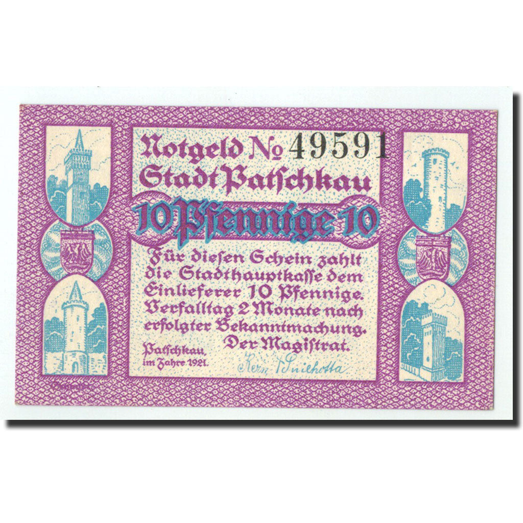 Billet, Allemagne, Patschkau, 10 Pfennig, lutin, 1921, Undated, NEUF