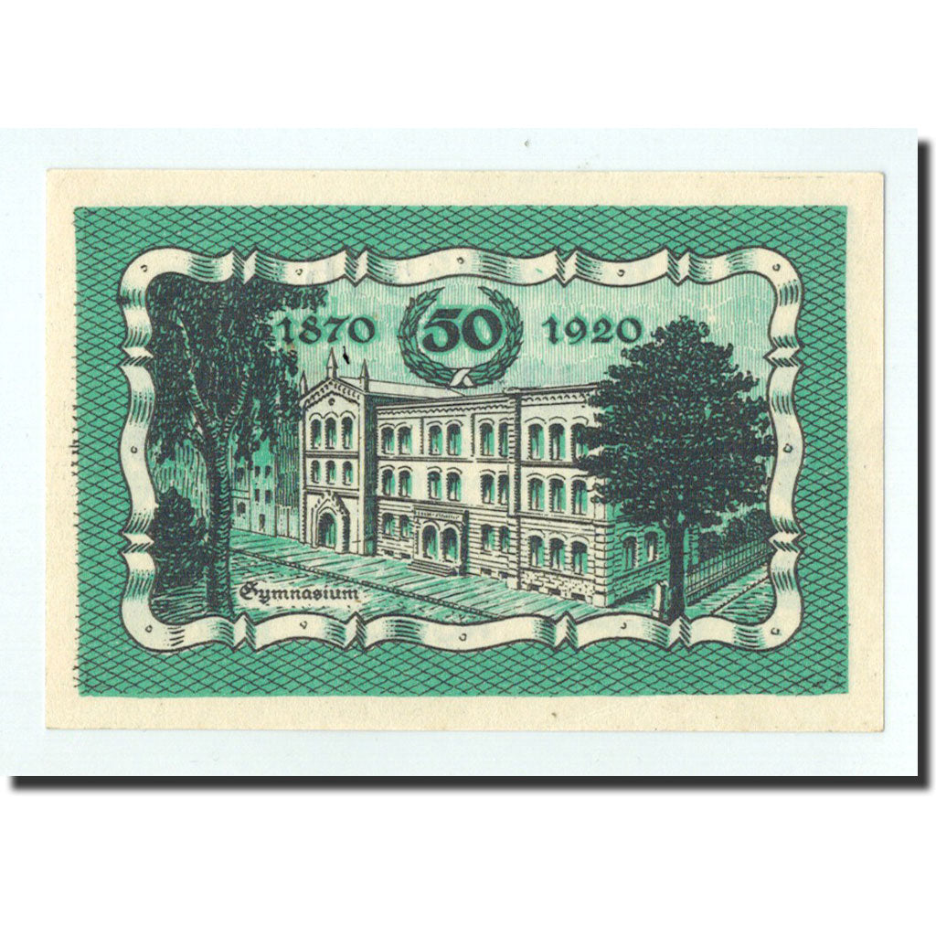 Billet, Allemagne, Patschkau, 50 Pfennig, Monument, 1921, Undated, NEUF