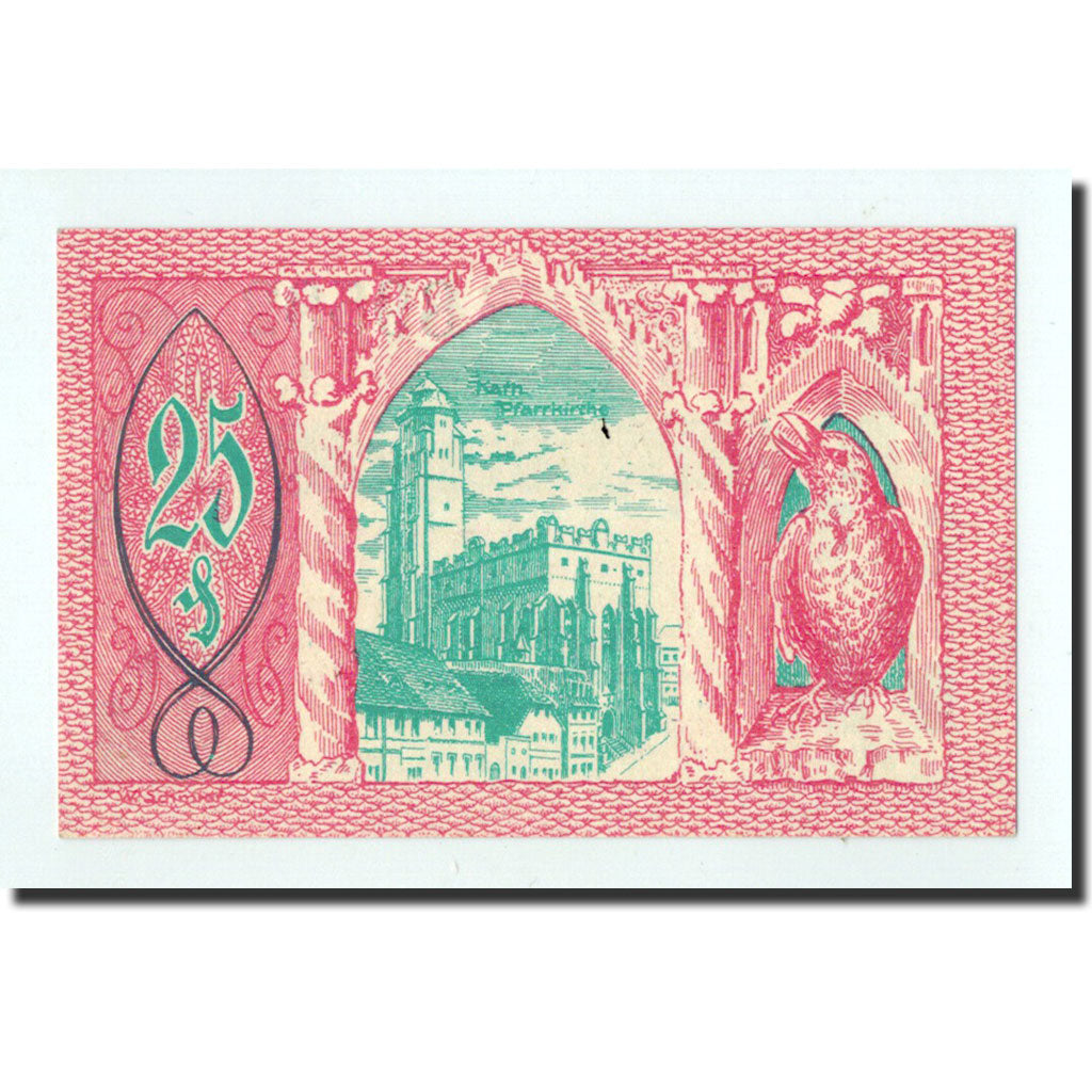 Billet, Allemagne, Patschkau, 25 Pfennig, château, 1921, Undated, NEUF