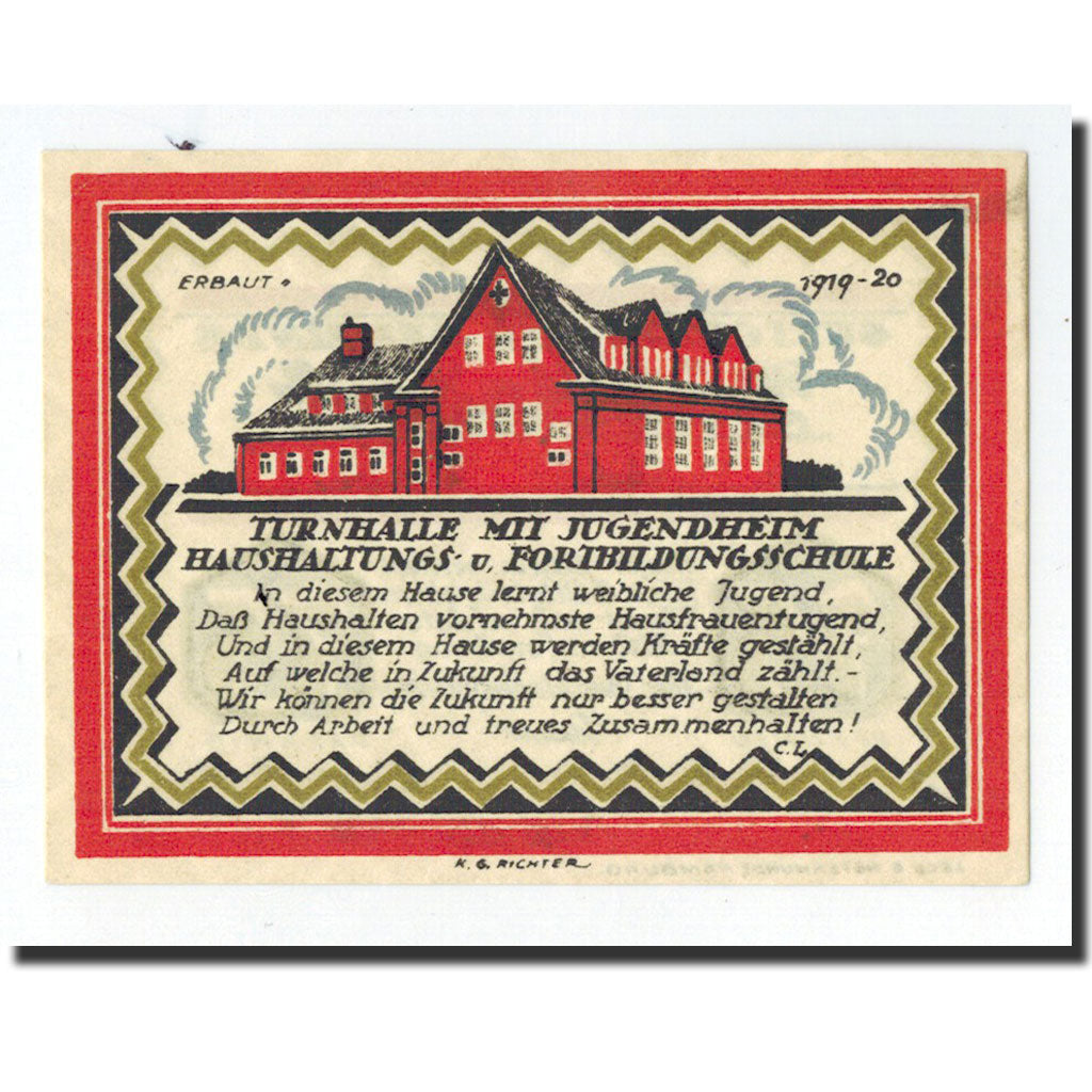 Billet, Allemagne, Budelsdorf Gemeinde, 75 Pfennig, Maison, O.D, Undated, NEUF
