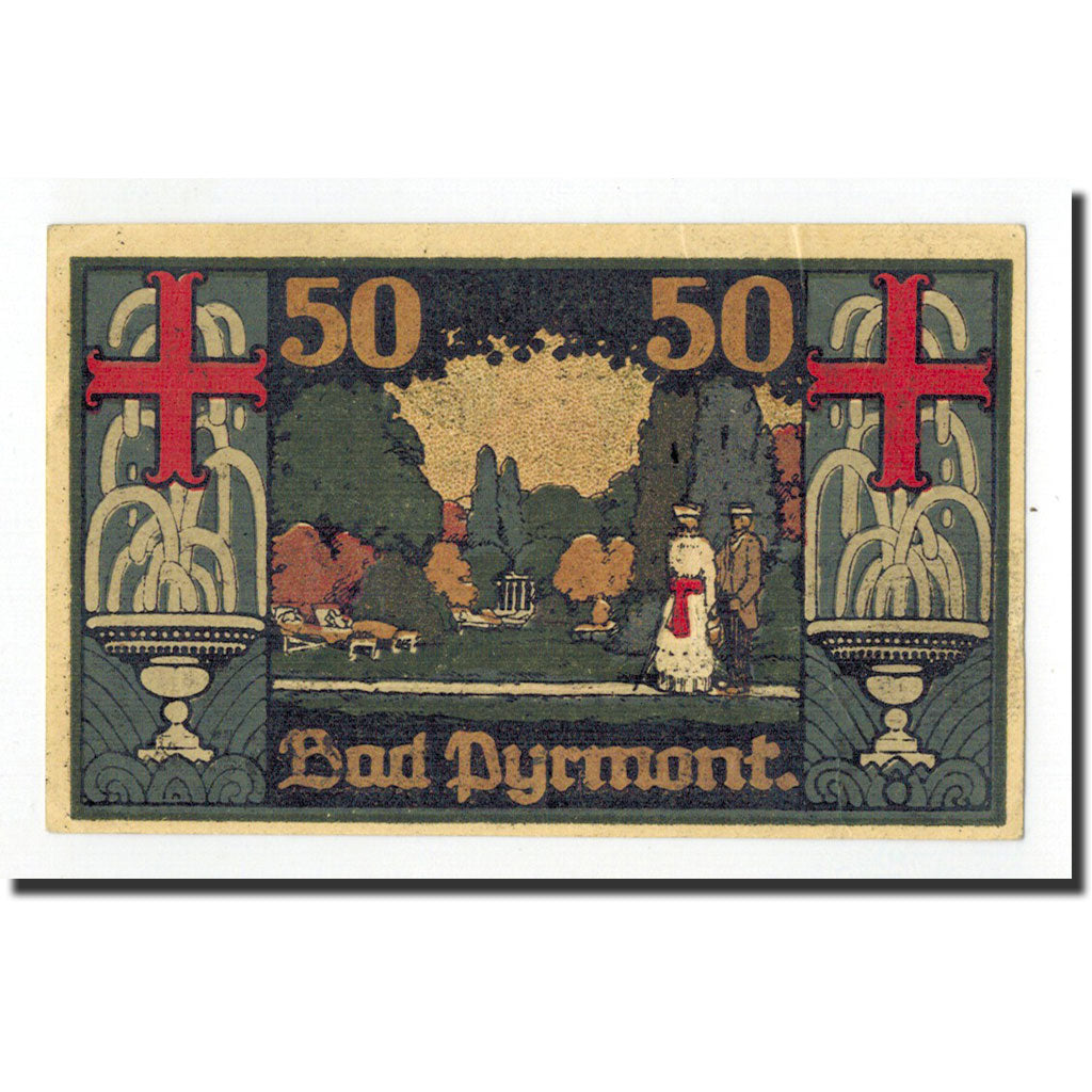 Billet, Allemagne, Pyrmont, 50 Pfennig, personnage, 1921, 1921-02-02, NEUF