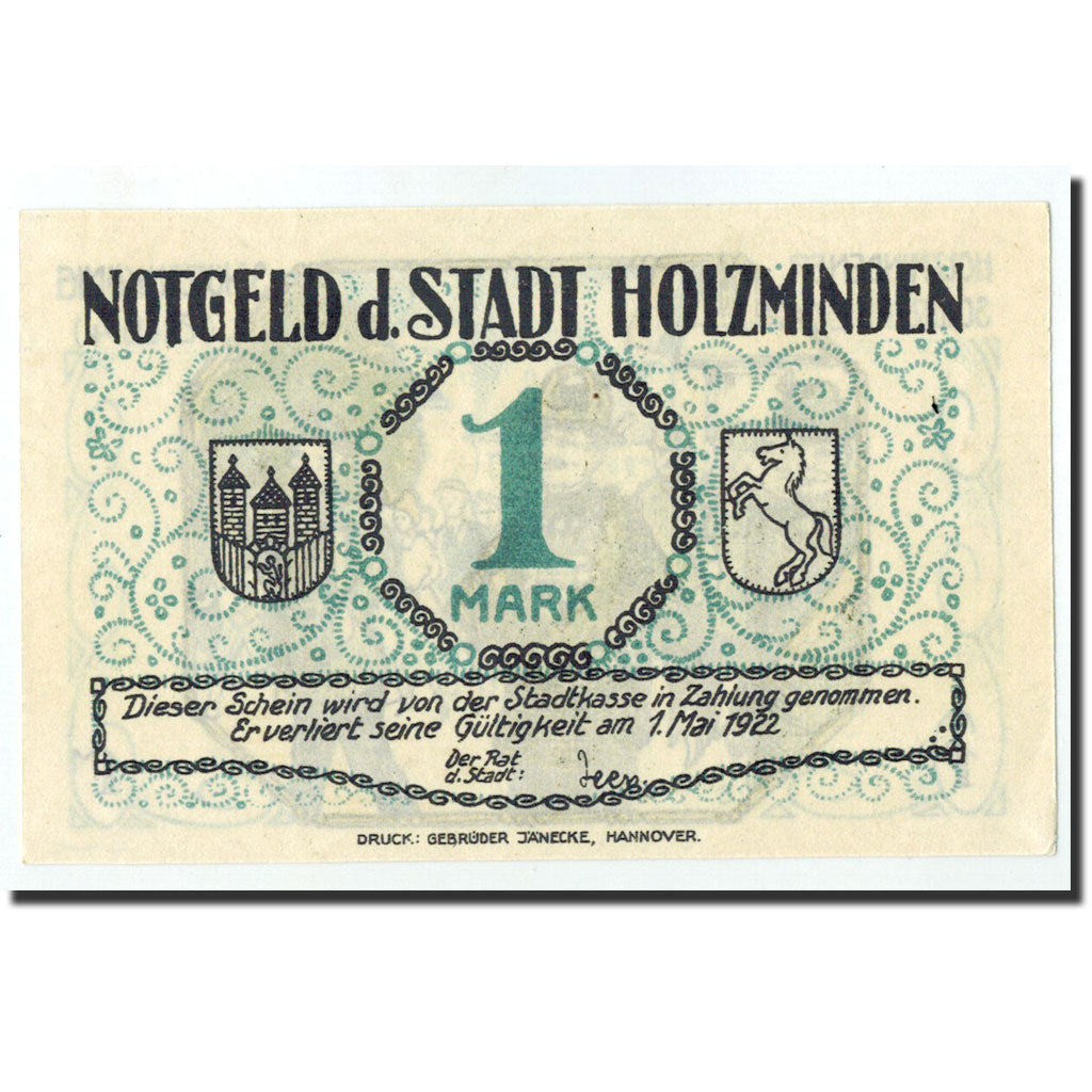 Billet, Allemagne, Holzminden, 1 Mark, soldat 1, O.D, Undated, NEUF, Mehl:625.1