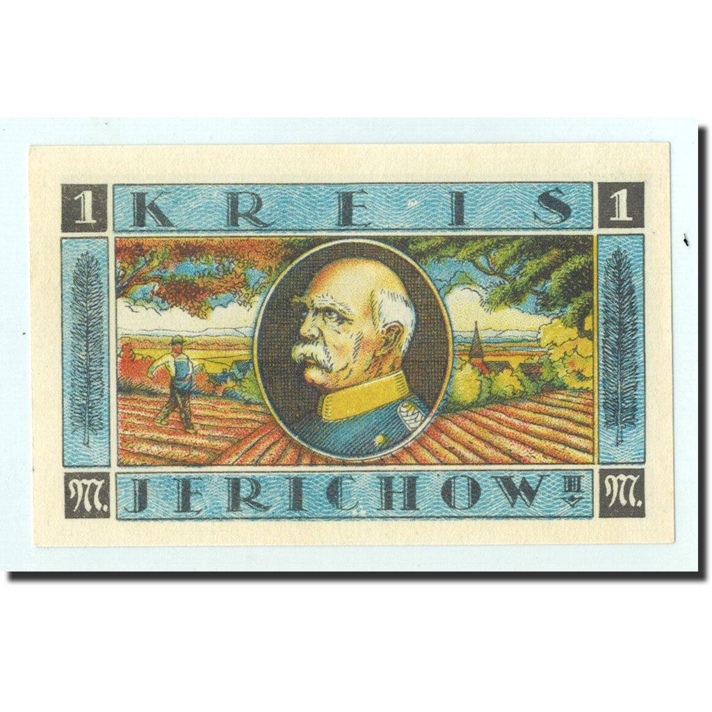 Biljet, Duitsland, Jerichow, 1 Mark, portrait, 1921, 1921-07-01, NIEUW