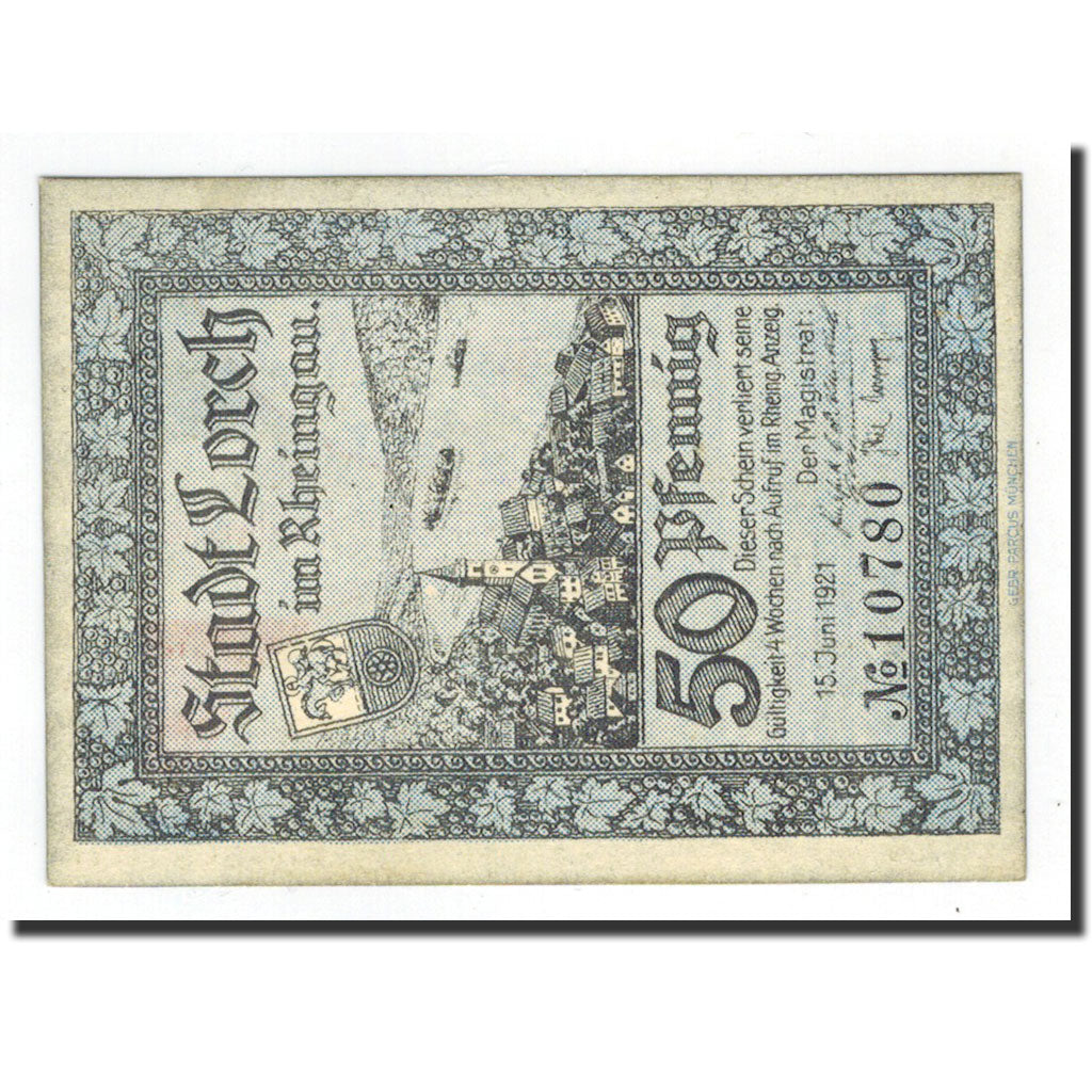 Billet, Allemagne, Lorch, 50 Pfennig, carte, 1921, 1921-06-15, NEUF, Mehl:815.3