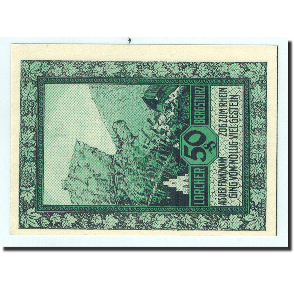 Billet, Allemagne, Lorch, 50 Pfennig, paysage, 1921, 1921-06-15, NEUF