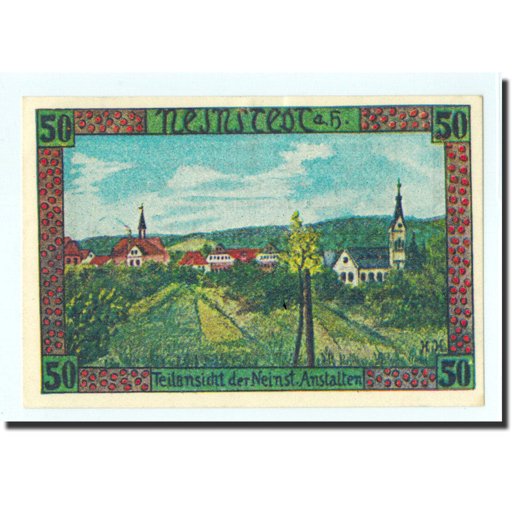Billet, Allemagne, Neinstedt, 50 Pfennig, paysage, O.D, Undated, NEUF