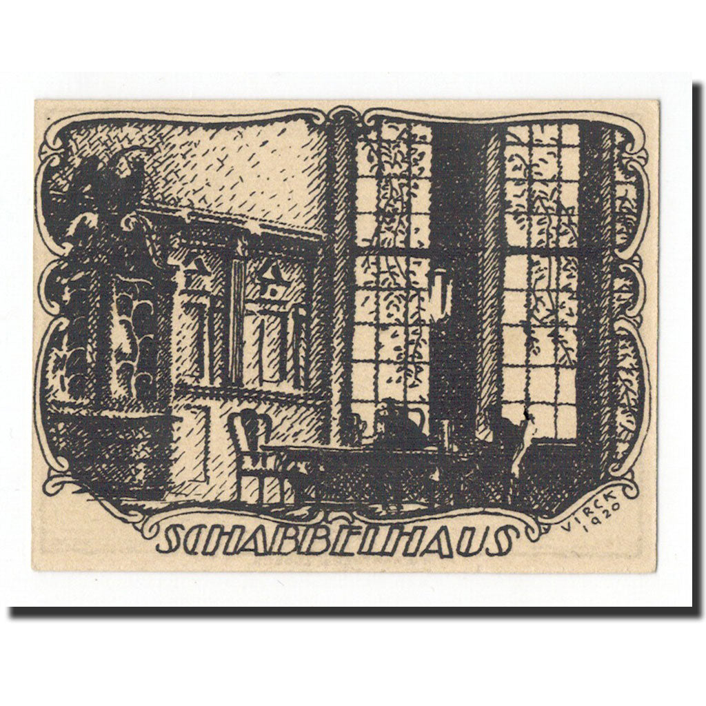 Biljet, Duitsland, Lübeck, 50 Pfennig, Maison, O.D, Undated, NIEUW, Mehl:830.1
