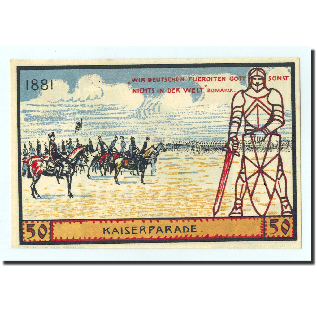 Biljet, Duitsland, Lockstedter, 50 Pfennig, cavalier, 1921, 1921-08-01, NIEUW