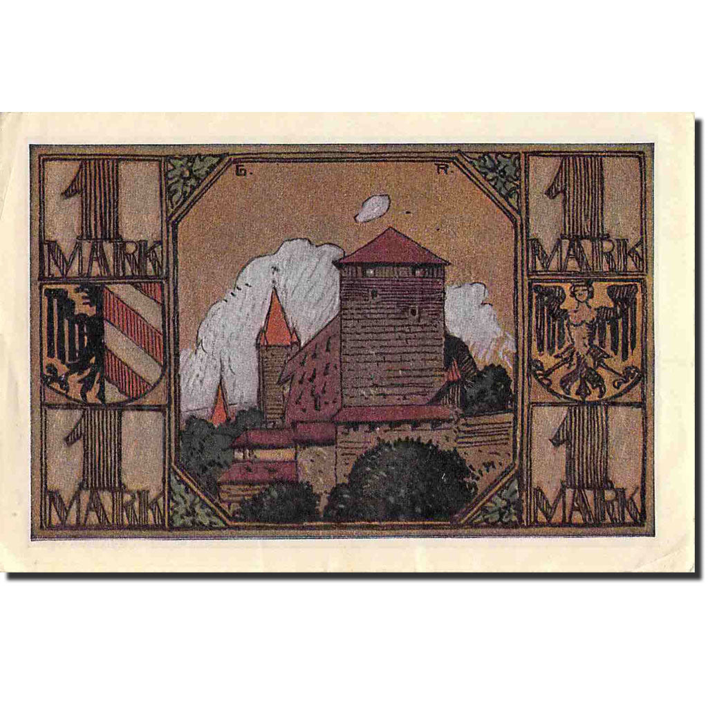 Biljet, Duitsland, Nürnberg, 1 Mark, Maison, 1921, 1921-07-17, SPL, Mehl:991.1