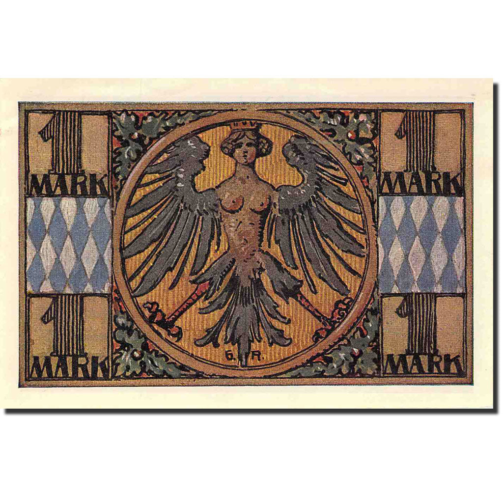 Billet, Allemagne, Nürnberg, 1 Mark, personnage, 1921, 1921-07-17, SPL