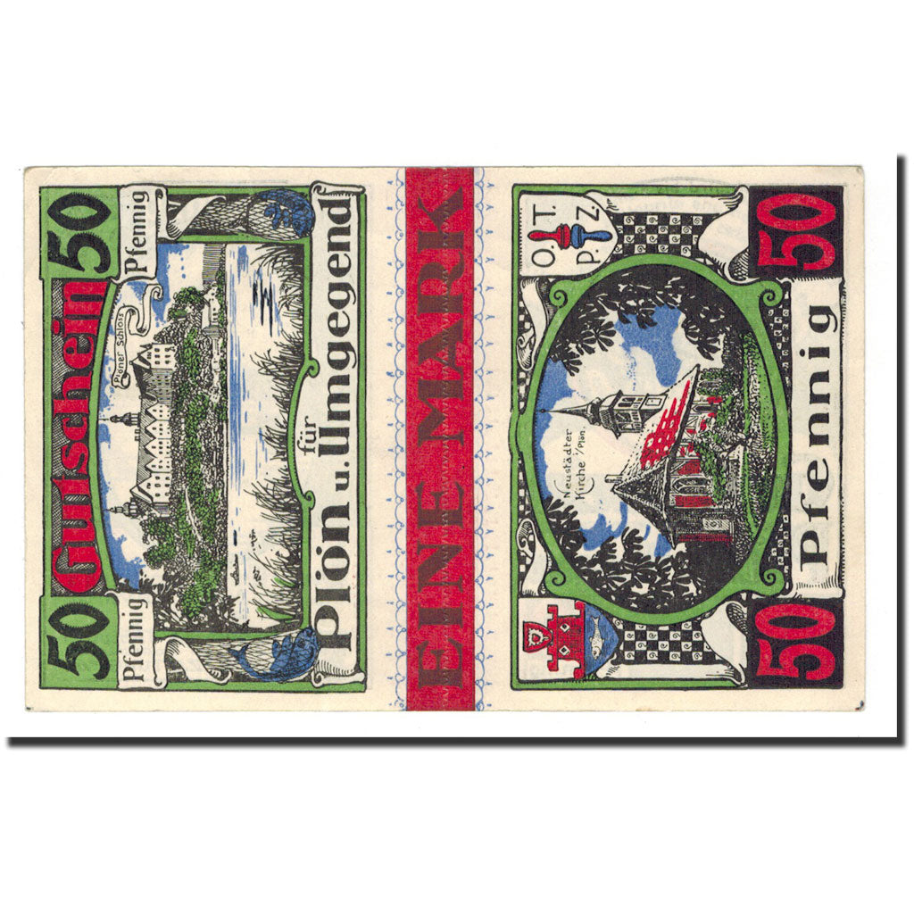 Biljet, Duitsland, Plön, 100 Pfennig, paysage, O.D, Undated, SPL, Mehl:1063.10a