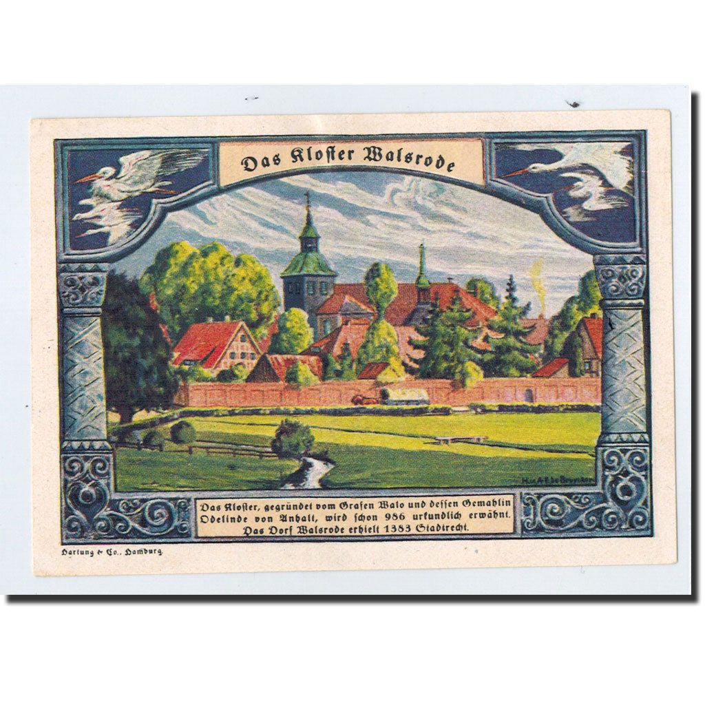 Billet, Allemagne, Walsrode, 1 Mark, paysage, O.D, Undated, SPL, Mehl:1372.1