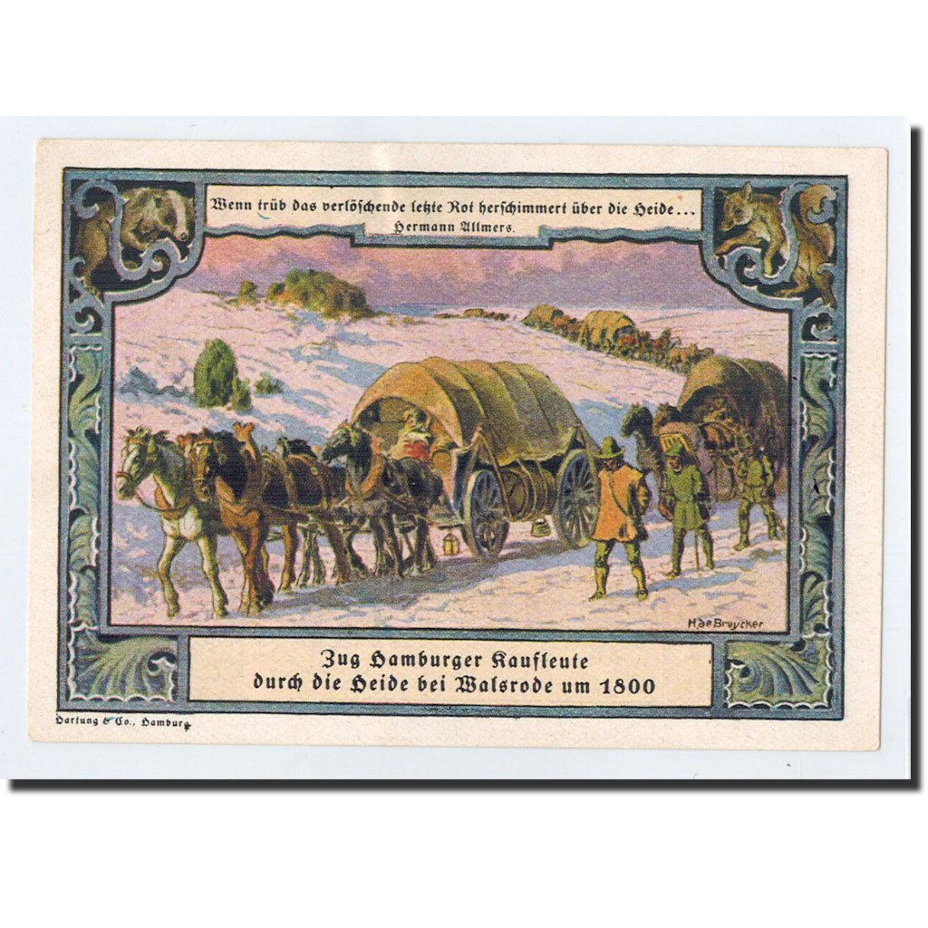 Billet, Allemagne, Walsrode, 1 Mark, calèche, O.D, Undated, SPL, Mehl:1372.1