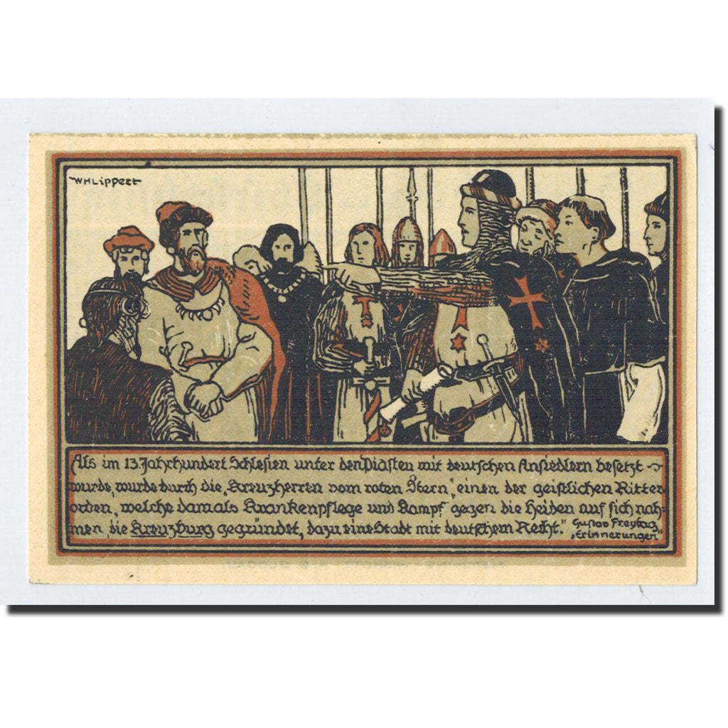 Biljet, Duitsland, Kreuzburg, 1 Mark, personnage, 1921, 1921-10-18, NIEUW