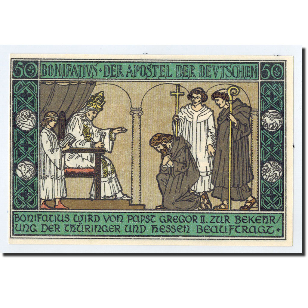 Biljet, Duitsland, Ohrdruf Stadt, 50 Pfennig, personnage 3, 1921, 1921-09-01