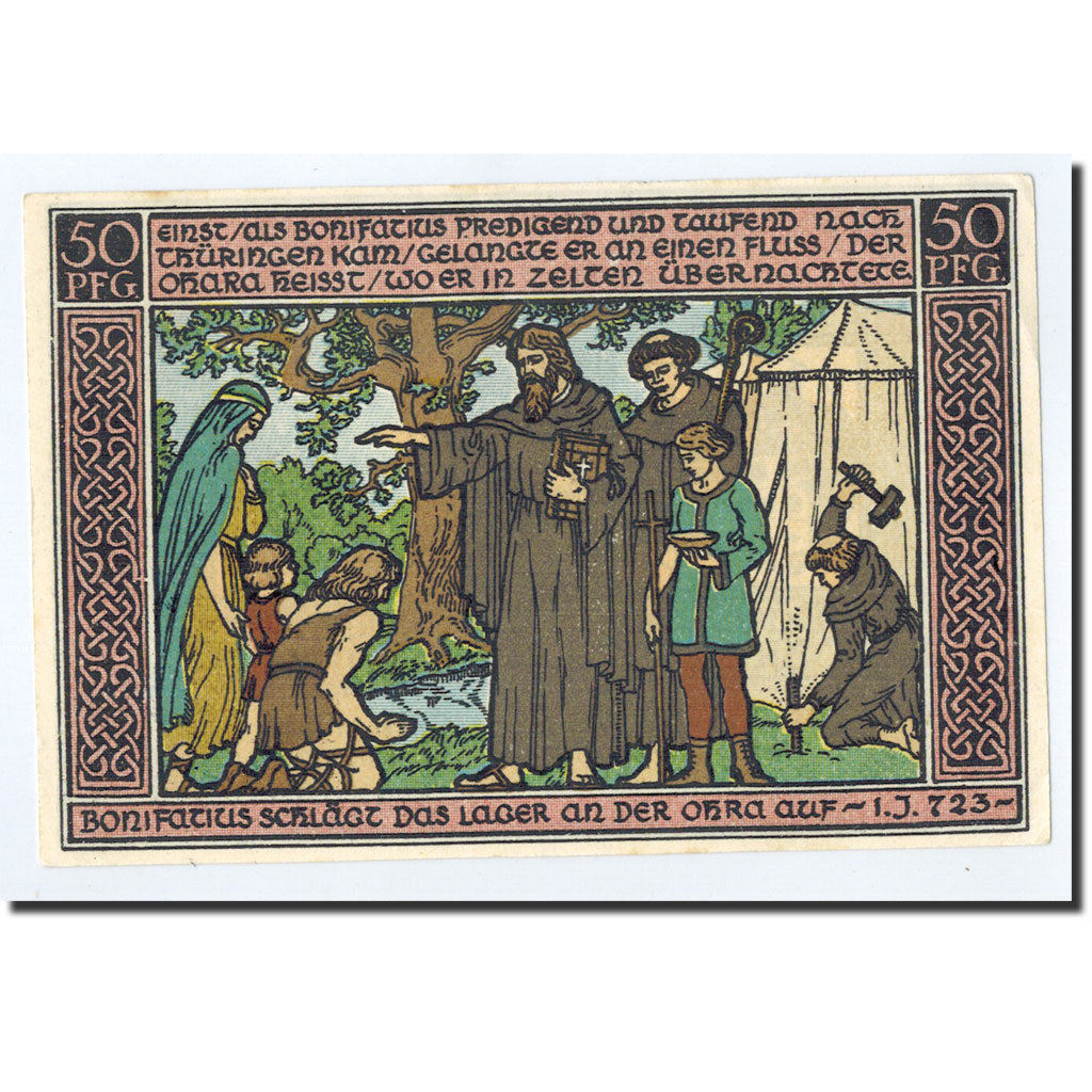 Biljet, Duitsland, Ohrdruf Stadt, 50 Pfennig, personnage 4, 1921, 1921-09-01